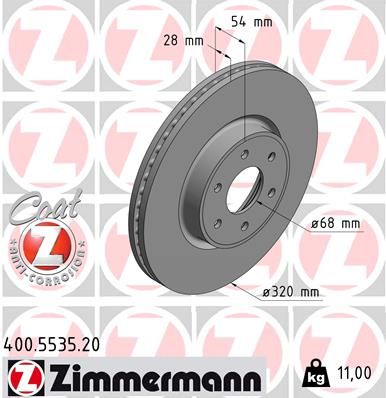 ZIMMERMANN 400.5535.20 Brake Disc