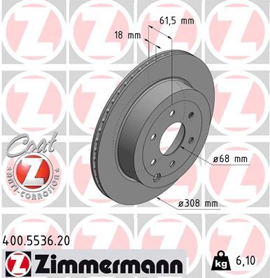 ZIMMERMANN 400.5536.20 Brake Disc