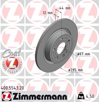 Brake Disc ZIMMERMANN 400.5543.20