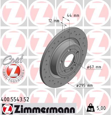 Brake Disc ZIMMERMANN 400.5543.52