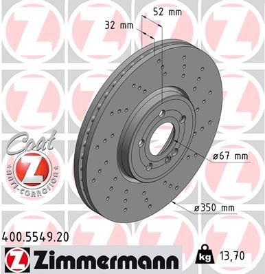 Brake Disc ZIMMERMANN 400.5549.20