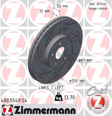 ZIMMERMANN 400.5549.54 Brake Disc