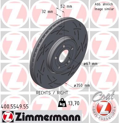 Brake Disc ZIMMERMANN 400.5549.55