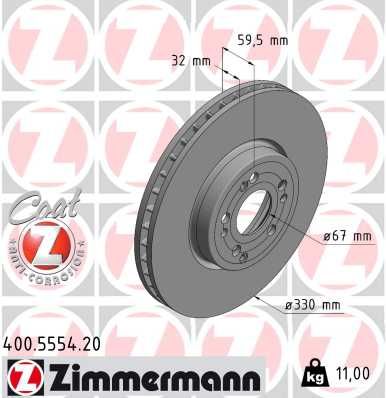 ZIMMERMANN 400.5554.20 Brake Disc