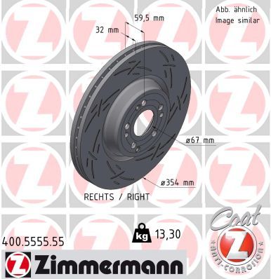 ZIMMERMANN 400.5555.55 Brake Disc