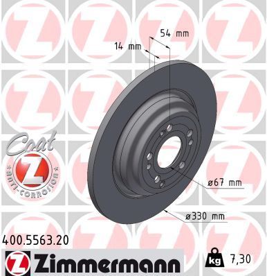 Brake Disc ZIMMERMANN 400.5563.20