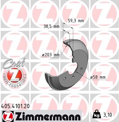 ZIMMERMANN 405.4101.20 Brake Drum
