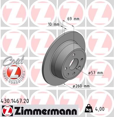 ZIMMERMANN 430.1467.20 Brake Disc