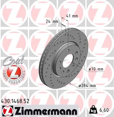 ZIMMERMANN 430.1468.52 Brake Disc