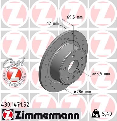 ZIMMERMANN 430.1471.52 Brake Disc
