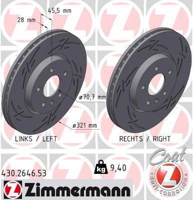 Brake Disc ZIMMERMANN 430.2646.53