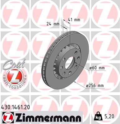 ZIMMERMANN 430.1461.20 Brake Disc