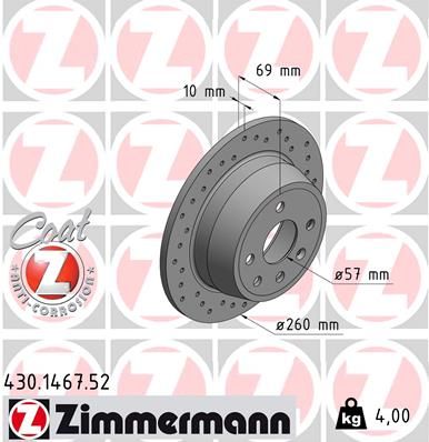 ZIMMERMANN 430.1467.52 Brake Disc