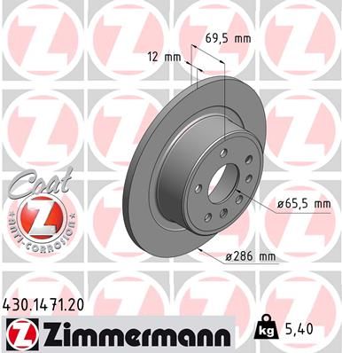 ZIMMERMANN 430.1471.20 Brake Disc