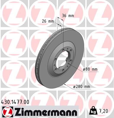 ZIMMERMANN 430.1477.00 Brake Disc