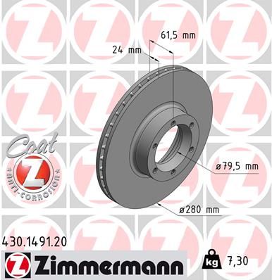 ZIMMERMANN 430.1491.20 Brake Disc