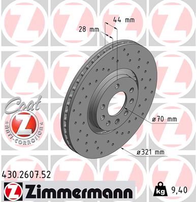 ZIMMERMANN 430.2607.52 Brake Disc