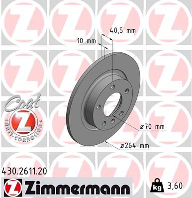 ZIMMERMANN 430.2611.20 Brake Disc
