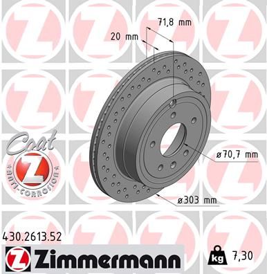 Brake Disc ZIMMERMANN 430.2613.52