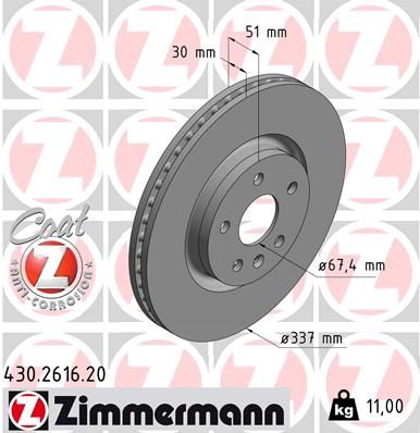 ZIMMERMANN 430.2616.20 Brake Disc