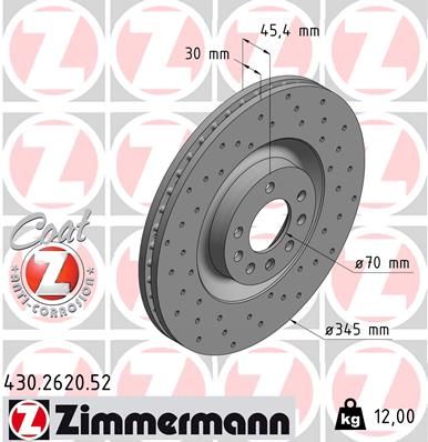 Brake Disc ZIMMERMANN 430.2620.52