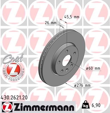 ZIMMERMANN 430.2621.20 Brake Disc