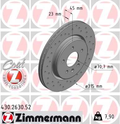 ZIMMERMANN 430.2630.52 Brake Disc