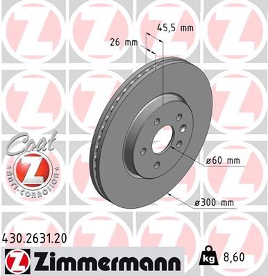 ZIMMERMANN 430.2631.20 Brake Disc