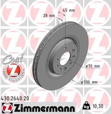 ZIMMERMANN 430.2640.20 Brake Disc