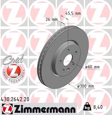 Brake Disc ZIMMERMANN 430.2642.20