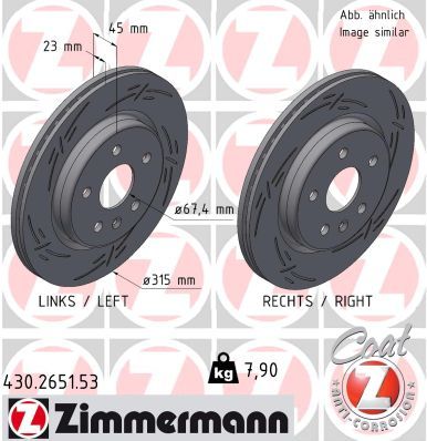 ZIMMERMANN 430.2651.53 Brake Disc