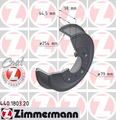 ZIMMERMANN 440.1803.20 Brake Drum