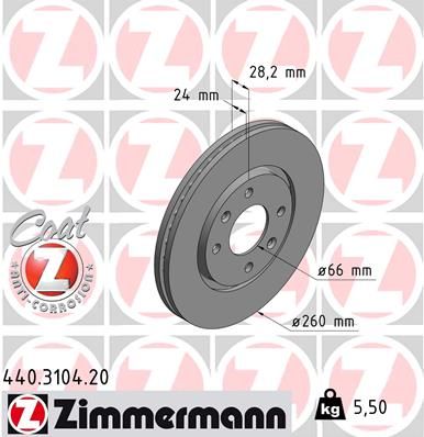 ZIMMERMANN 440.3104.20 Brake Disc