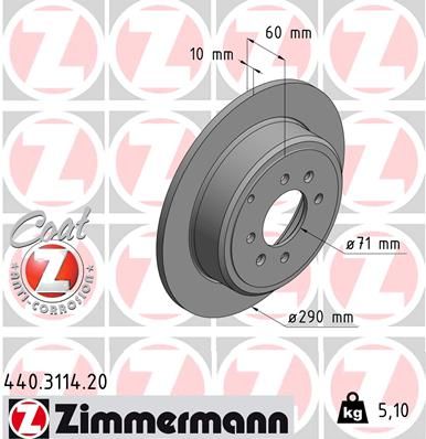 ZIMMERMANN 440.3114.20 Brake Disc