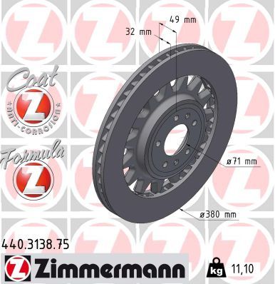 ZIMMERMANN 440.3138.75 Brake Disc