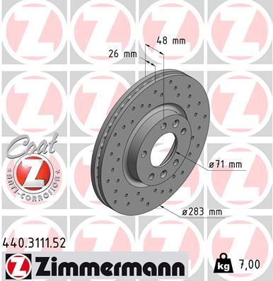 ZIMMERMANN 440.3111.52 Brake Disc