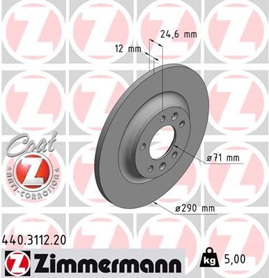 ZIMMERMANN 440.3112.20 Brake Disc