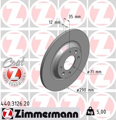Brake Disc ZIMMERMANN 440.3126.20
