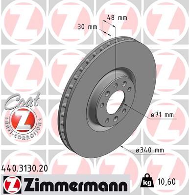 Brake Disc ZIMMERMANN 440.3130.20