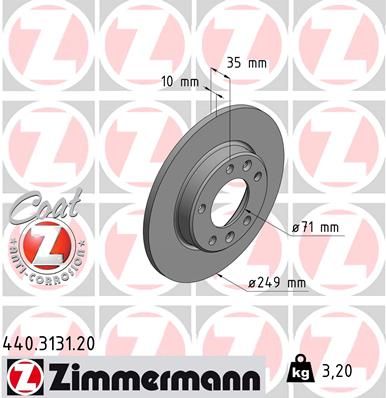 Brake Disc ZIMMERMANN 440.3131.20