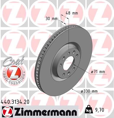 Brake Disc ZIMMERMANN 440.3134.20
