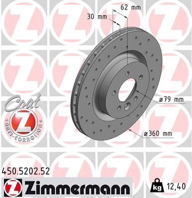 ZIMMERMANN 450.5202.52 Brake Disc