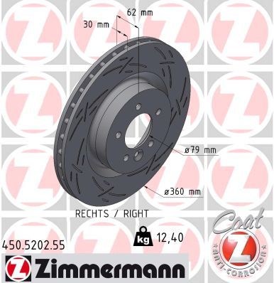 Brake Disc ZIMMERMANN 450.5202.55