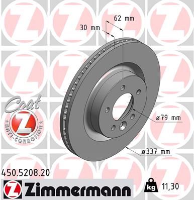 Brake Disc ZIMMERMANN 450.5208.20