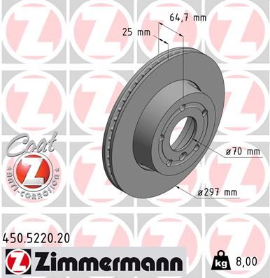 ZIMMERMANN 450.5220.20 Brake Disc