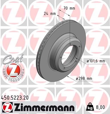ZIMMERMANN 450.5223.20 Brake Disc