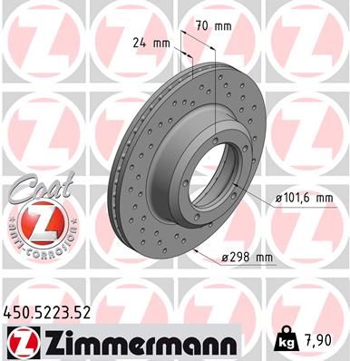 ZIMMERMANN 450.5223.52 Brake Disc