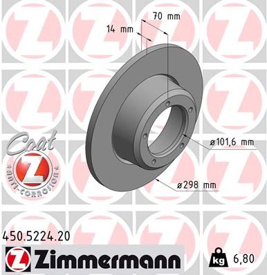 ZIMMERMANN 450.5224.20 Brake Disc