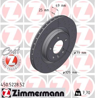 Brake Disc ZIMMERMANN 450.5228.52