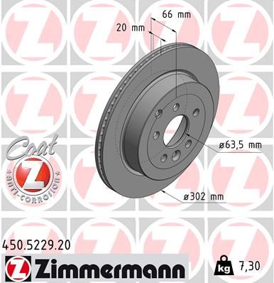 ZIMMERMANN 450.5229.20 Brake Disc